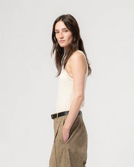 Body Top Rib Vest - Ecru