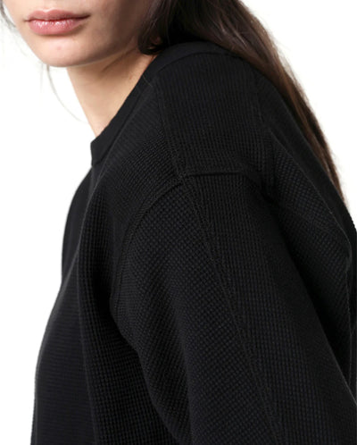 Thermal Waffle Tee BLACK