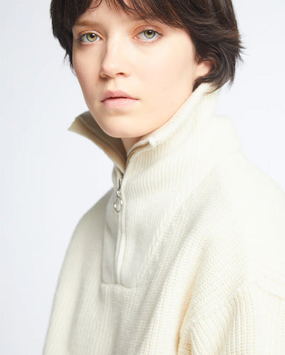 Fly Deck Merino Sweater Off White