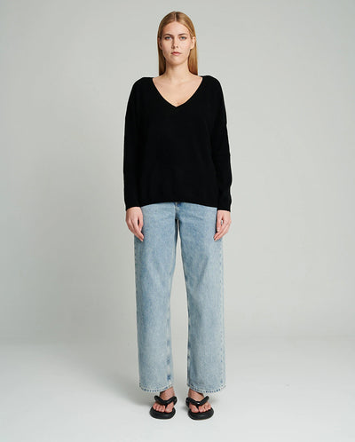 Angele Cashmere oversize Knit BLACK
