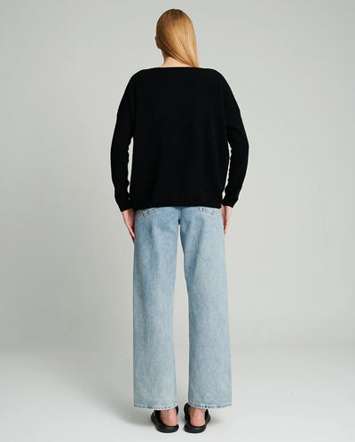Angele Cashmere oversize Knit BLACK