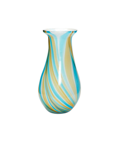 Oval Ribbed Vase Smoked