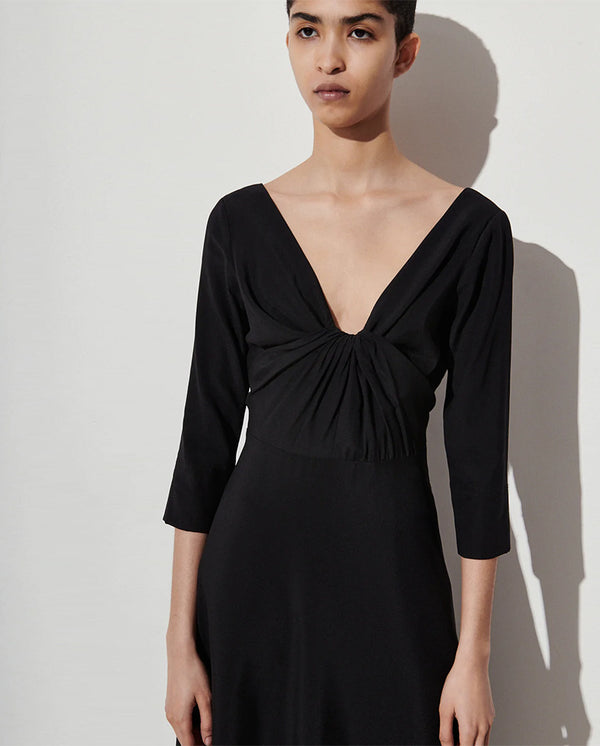 Balance Stretch Silk Dress BLACK