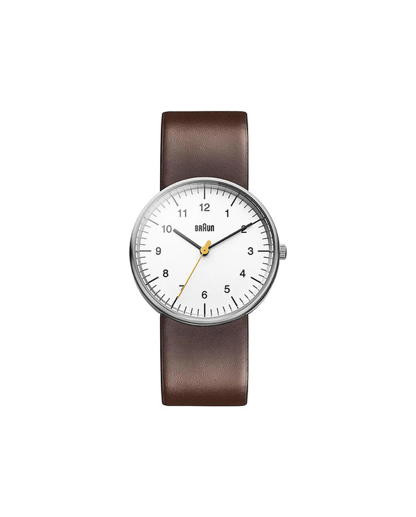 Braun Watch White Dial/Brown Strap