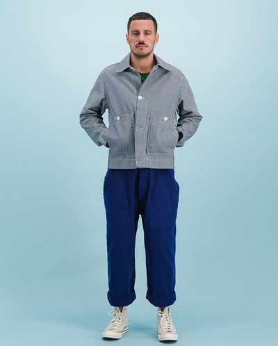 Aubrac Stripe Jacket Off white / Navy Stripes