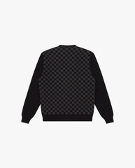 Check Merino Cardigan CHARCOAL