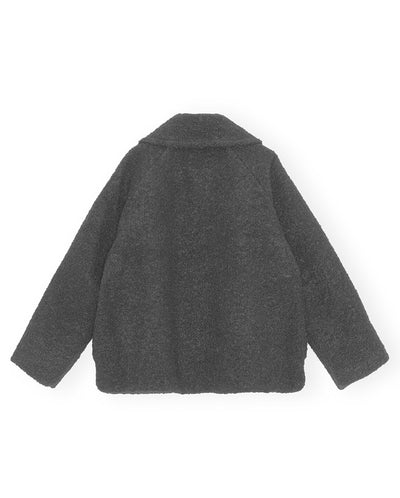 Boucle Drop Shoulder Jacket BLACK
