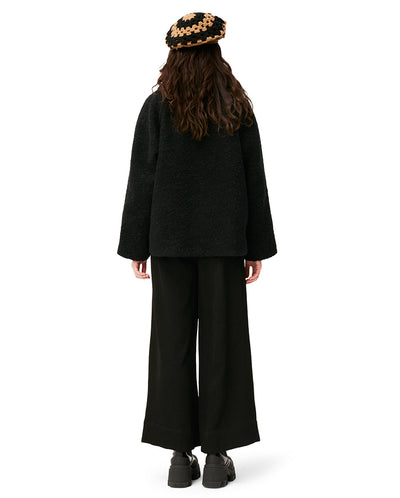 Boucle Drop Shoulder Jacket BLACK