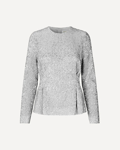 Glory Sequin top SILVER