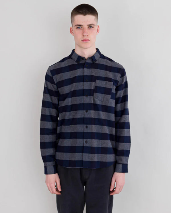 Relaxed Fit Shirt Ink Flannel Check