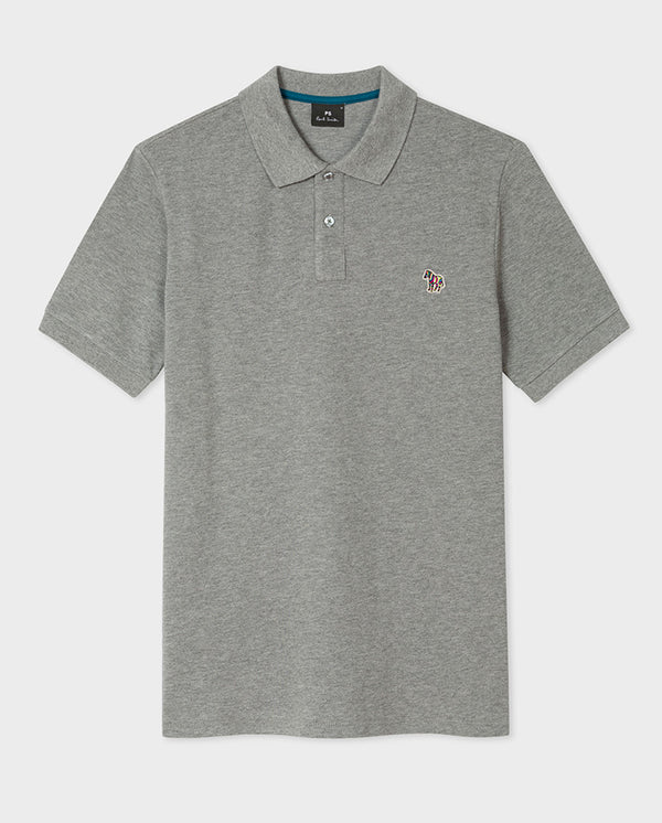 Knitted Zebra Polo LIGHT GREY