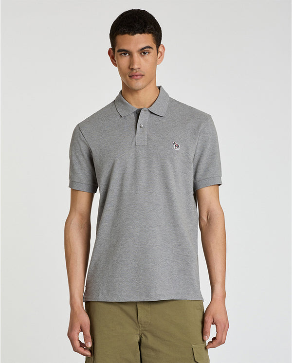 Knitted Zebra Polo LIGHT GREY