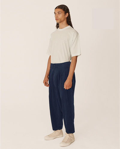Creole Peg Trouser Navy Needle Cord