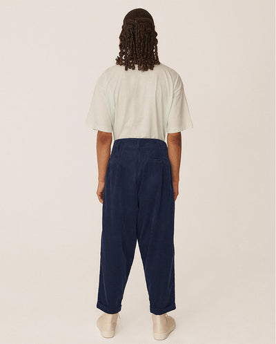 Creole Peg Trouser Navy Needle Cord