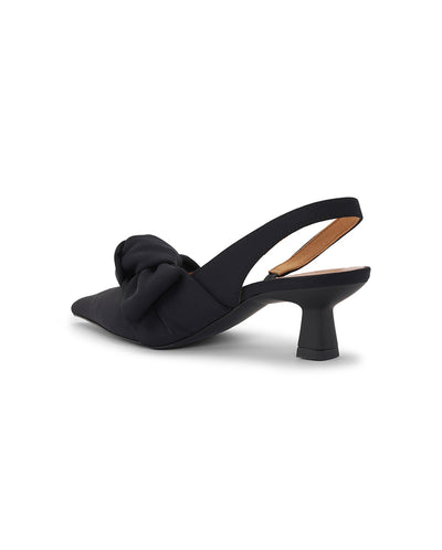 Soft Bow Kitten Heel BLACK
