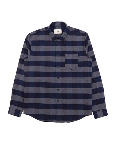 Relaxed Fit Shirt Ink Flannel Check