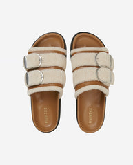Jemmy Leather fur Slider Nature