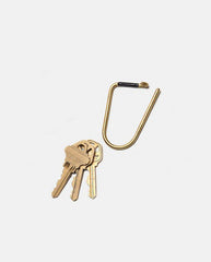 Wilson Enameled Keyring - Brass/Black