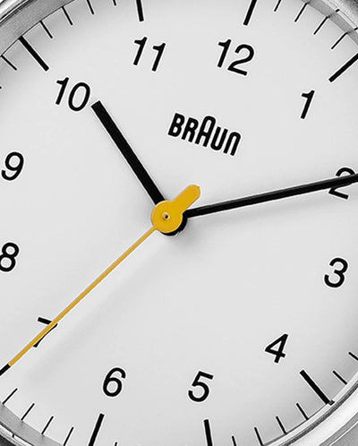 Braun Watch White Dial Black Strap
