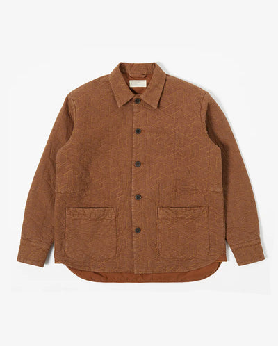 Travail Quilt Over Shirt Brown Marl